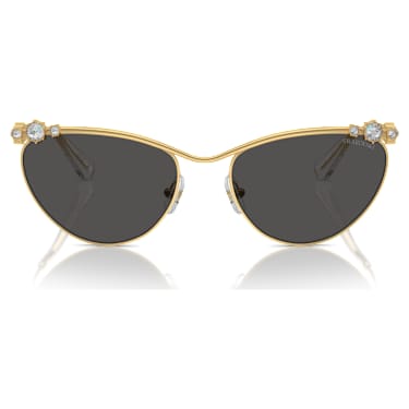 Sunglasses, Oval shape, SK7017, Gold tone - Swarovski, 5691647