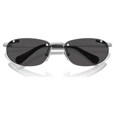 Sonnenbrille, Ovale Form, Schwarz - Swarovski, 5691652