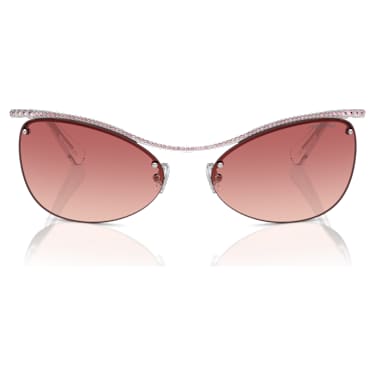 Sunglasses, Oval shape, SK7018, Pink - Swarovski, 5691654