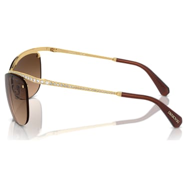 Gafas de sol, Forma ovalada, SK7018, Marrones - Swarovski, 5691655