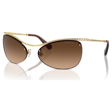Gafas de sol, Forma ovalada, SK7018, Marrones - Swarovski, 5691655