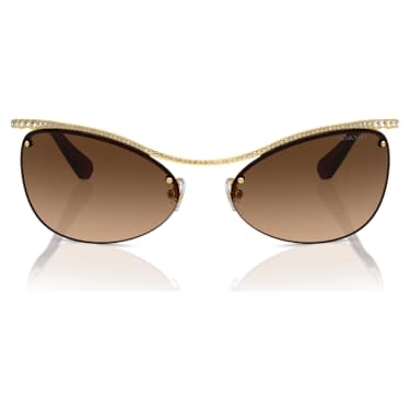 Gafas de sol, Forma ovalada, SK7018, Marrones - Swarovski, 5691655
