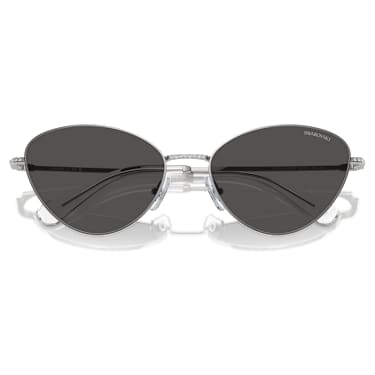 Sunglasses, Cat-eye shape, SK7014, Black - Swarovski, 5691657