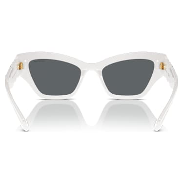 Sunglasses, Cat-Eye shape, White - Swarovski, 5691696