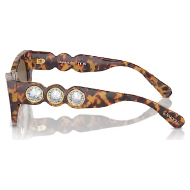 Occhiali da sole, Forma ovale, SK6022, Marroni - Swarovski, 5691701