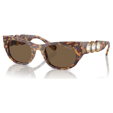 Occhiali da sole, Forma ovale, SK6022, Marroni - Swarovski, 5691701