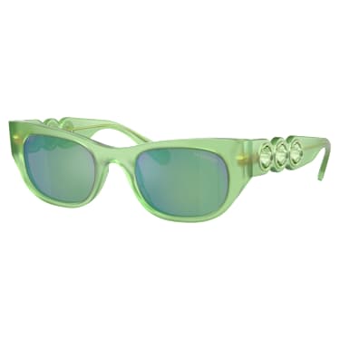 Sonnenbrille, Ovale Form, SK6022, Grün - Swarovski, 5691704
