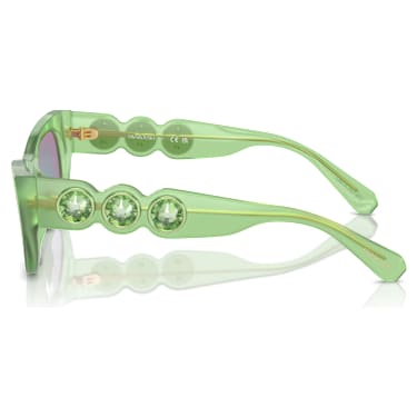 Sonnenbrille, Ovale Form, SK6022, Grün - Swarovski, 5691704
