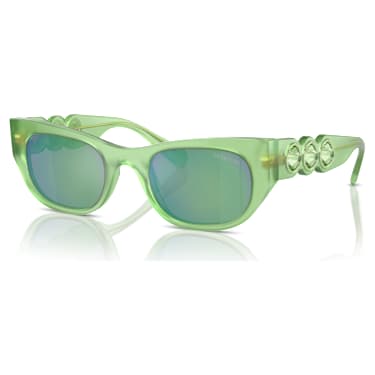 Sunglasses, Oval shape, SK6022, Green - Swarovski, 5691704