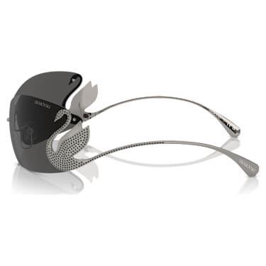 Okulary przeciwsłoneczne, Maska, Łabędź, SK7020, Szare - Swarovski, 5691705