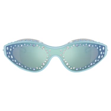 Sonnenbrille, Schwimmbrillenform, Blau - Swarovski, 5691732