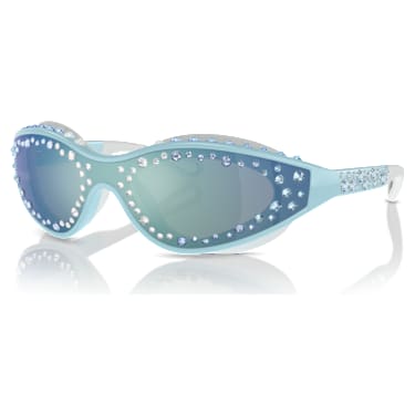 Sonnenbrille, Schwimmbrillenform, Blau - Swarovski, 5691732