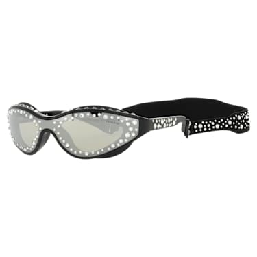 Sonnenbrille mit Band, Schwimmbrillenform, Schwarz - Swarovski, 5691733