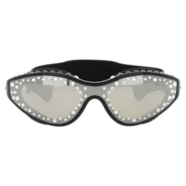 Sonnenbrille mit Band, Schwimmbrillenform, Schwarz - Swarovski, 5691733