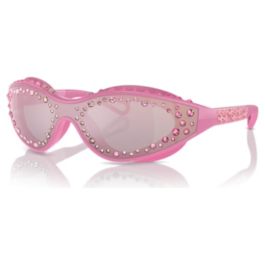 Sunglasses, Rectangular shape, SK7001, Pink | Swarovski
