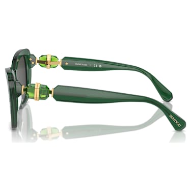 แว่นกันแดด, ทรงเหลี่ยม, SK6018, เขียว - Swarovski, 5691735