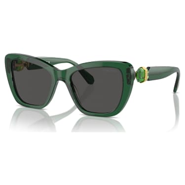 Sunglasses, Square shape, SK6018, Green - Swarovski, 5691735