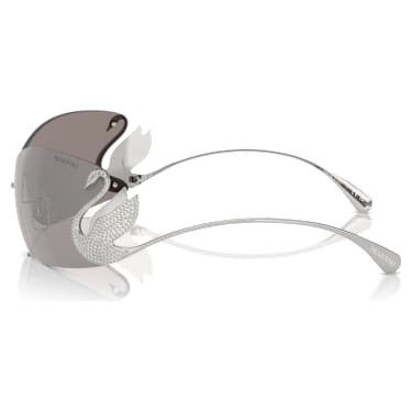 Sunglasses, Mask, Swan, SK7020, Silver tone - Swarovski, 5691744