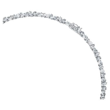 Galaxy Tennis necklace, Lab-grown diamonds 47.27 ct tw, Mixed cuts, 18K white gold - Swarovski, 5691881