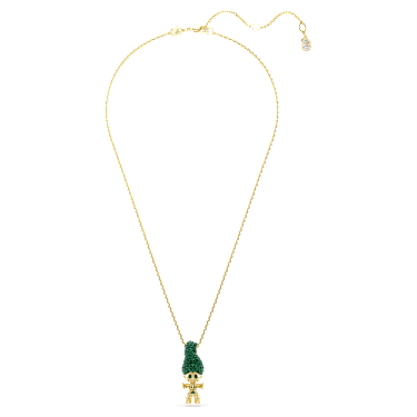 Good Luck Trolls pendant, Troll, Green, Gold-tone plated - Swarovski, 5691939