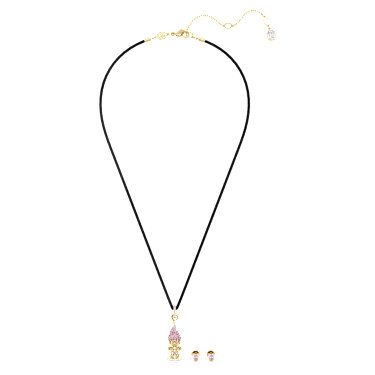 Good Luck Trolls set, Troll, Pink, Gold-tone plated - Swarovski, 5691945