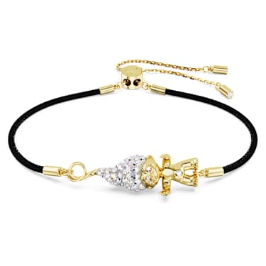 Good Luck Trolls bracelet, Troll, White, Gold-tone plated - Swarovski, 5691946