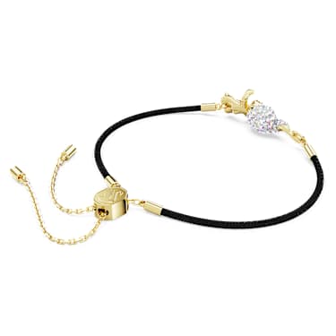 Good Luck Trolls bracelet, Troll, White, Gold-tone plated - Swarovski, 5691946