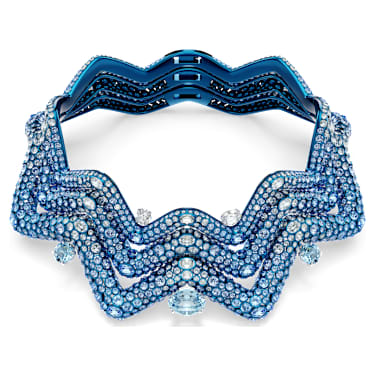 Sublima Halsband, Statement, verschiedene Schliffe, Blau, Blaues Finish - Swarovski, 5692094