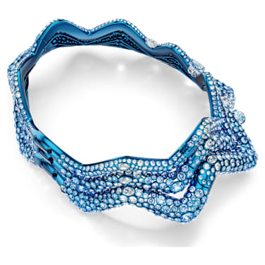 Sublima Halsband, Statement, verschiedene Schliffe, Blau, Blaues Finish - Swarovski, 5692094