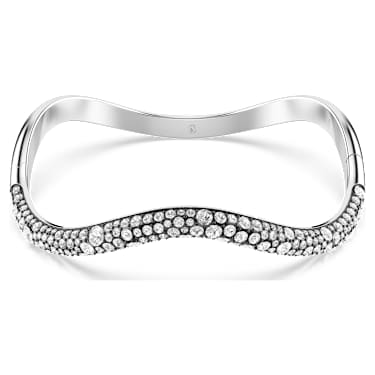 Sublima bangle, Round cut, White, Rhodium plated - Swarovski, 5692104