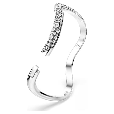 Sublima 뱅글, 라운드 컷, 화이트, 로듐 플래팅 - Swarovski, 5692104