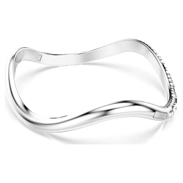 Sublima Armreif, Rundschliff, Weiß, Rhodiniert - Swarovski, 5692104