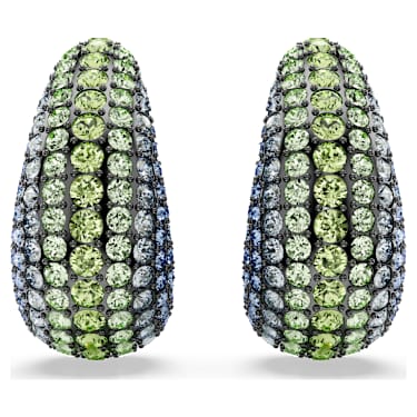 Boucles d'oreilles clip Sublima, Taille ronde, Medium, Multicolores, Métal plaqué ruthénium - Swarovski, 5692111