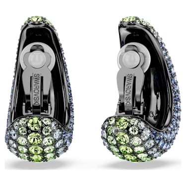 Pendientes de clip Sublima, Talla redonda, Medianos, Multicolores, Baño de rutenio - Swarovski, 5692111