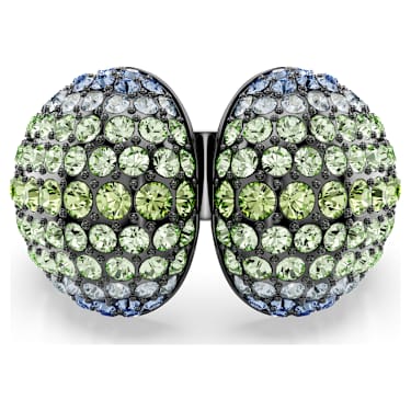 Sublima cocktail ring, Round cut, Multicoloured, Ruthenium plated - Swarovski, 5692119