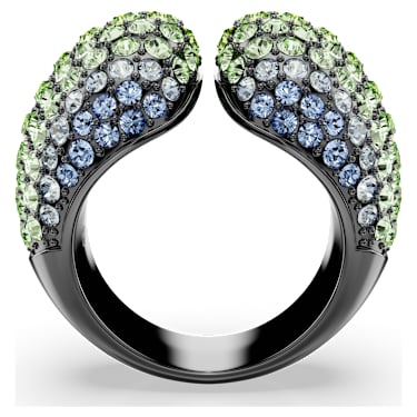Sublima cocktail ring, Round cut, Multicoloured, Ruthenium plated - Swarovski, 5692119