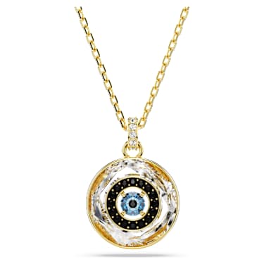 Obesek Symbolica, Evil eye, Majhen, Večbarven, PVD zlatega odtenka - Swarovski, 5692169