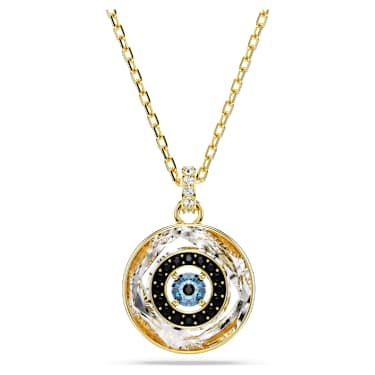 Obesek Symbolica, Evil eye, Majhen, Večbarven, PVD zlatega odtenka - Swarovski, 5692169