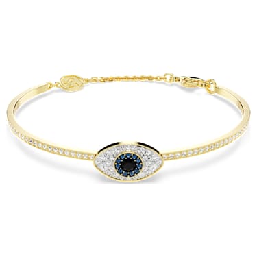 Symbolica 手镯, Evil eye, 蓝色, 镀金色调 - Swarovski, 5692171