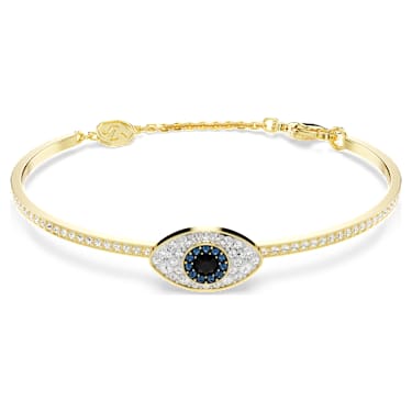 Symbolica 뱅글, 이블 아이, 블루, 골드 톤 플래팅 - Swarovski, 5692171