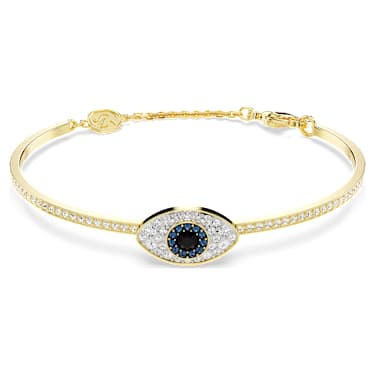 Symbolica 뱅글, 이블 아이, 블루, 골드 톤 플래팅 - Swarovski, 5692171