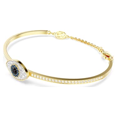 Symbolica 뱅글, 이블 아이, 블루, 골드 톤 플래팅 - Swarovski, 5692171