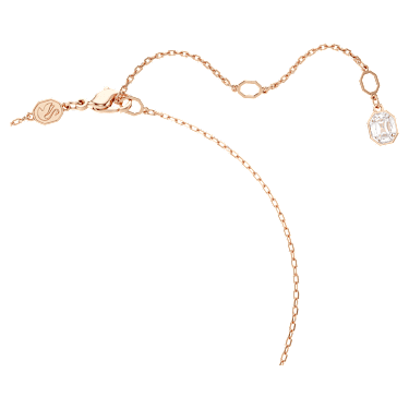 Colgante Dextera, Talla redonda, Blanco, Acabado en oro rosa de 18 quilates - Swarovski, 5692257