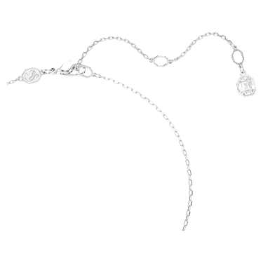Constella pendant, Pavé, Round cut, White, Rhodium plated - Swarovski, 5692261