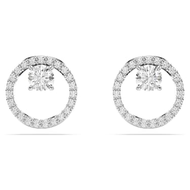Swarovski zirconia round stud earrings store