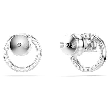 Constella 스터드 이어링, 라운드 컷, 화이트, 로듐 플래팅 - Swarovski, 5692262