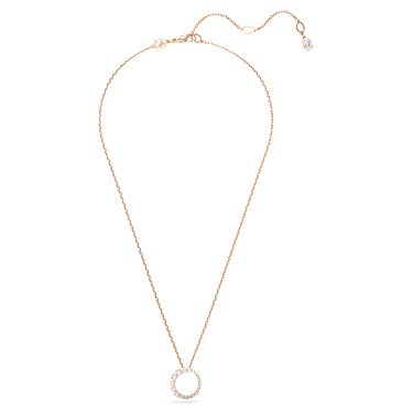 Matrix Anhänger, Kristallperle, Rundschliff, Weiß, 18K Roségoldbeschichtet - Swarovski, 5692265
