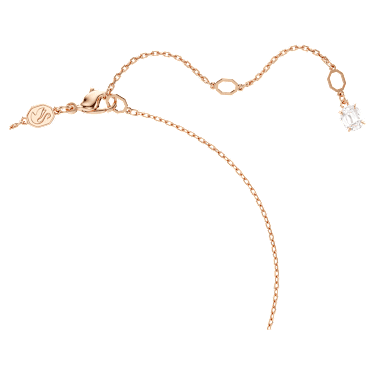Přívěsek Matrix, Křišťálová perla, Kulatý výbrus, Bílá, Povrchová úprava z 18k růžového zlata - Swarovski, 5692265