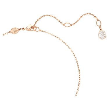 Constella pendant, Pavé, Round cut, White, 18K rose gold finish