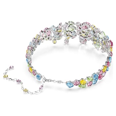 Gema 초커 네크리스, 믹스 컷, 멀티컬러, 로듐 플래팅 - Swarovski, 5692418